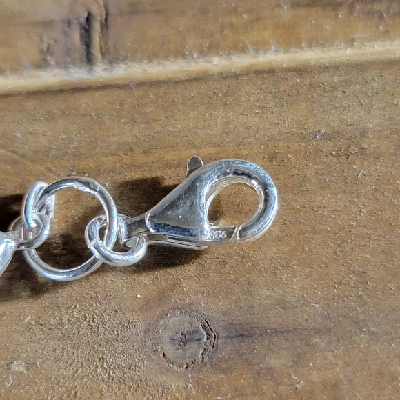 Native Rainbow Moonstone Gemstone Bracelet 7 Inch Sterling Silver 925 Boho Gypsy - Picture 3 of 6